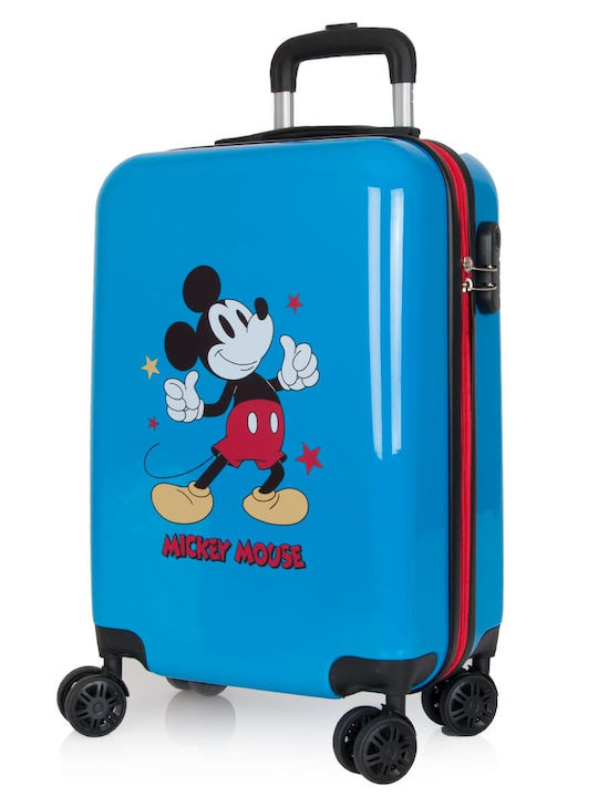 Mickey Mouse Clubhouse Кабинен Твърд Куфар За Пътуване Тъмносин С 4 Колела Височина 55см