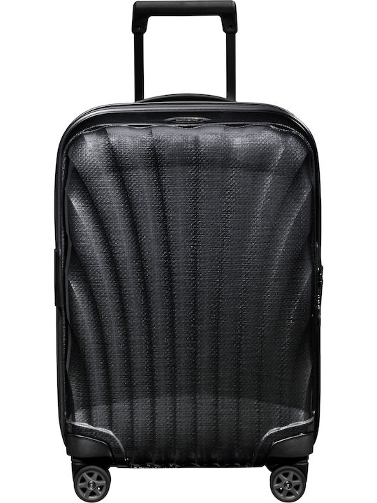 Samsonite C-Lite Cabin Hard Suitcase Black with 4 Wheels Height 55cm