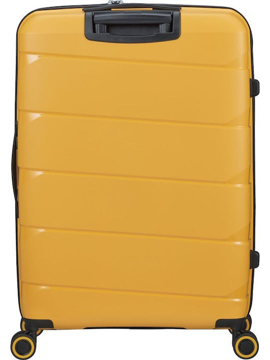 American Tourister Air Move Spinner Large Hard Yellow Suitcase With 4 Wheels Height 75cm