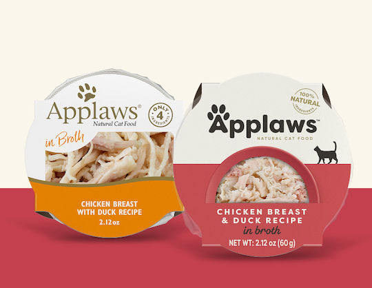 Applaws Natural Cat Food Υγρή Τροφή για Ενήλικες Γάτες σε Κονσέρβα με Κοτόπουλο και Πάπια 60gr
