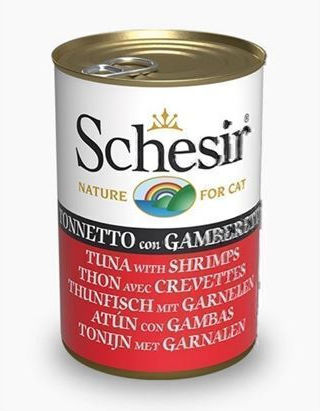Schesir Nature for Cat Υγρή Τροφή για Ενήλικες Γάτες σε Κονσέρβα με Γαρίδες 140gr