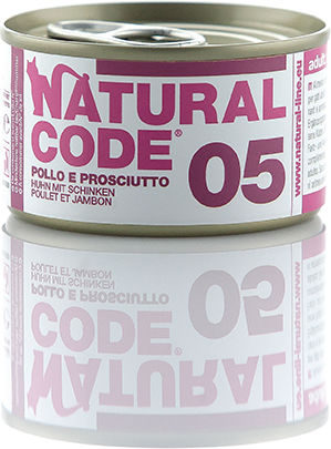 Natural Code 05 Wet Food for Cats in Cans with Chicken Gluten-Free 85gr