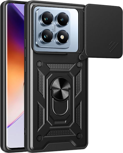 Techsuit Camshield Umschlag Rückseite Kunststoff / Silikon Schwarz (Xiaomi 14T Pro)