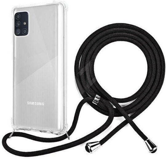 Back Cover Silicone with Strap Transparent (Galaxy A20e)