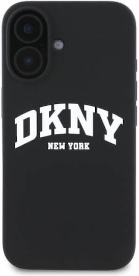 DKNY Logo Umschlag Rückseite Silikon / Kunststoff Schwarz (iPhone 16)