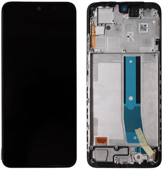 Screen Genuine with Touch Mechanism and Frame for Xiaomi Redmi Note 12s (Black)