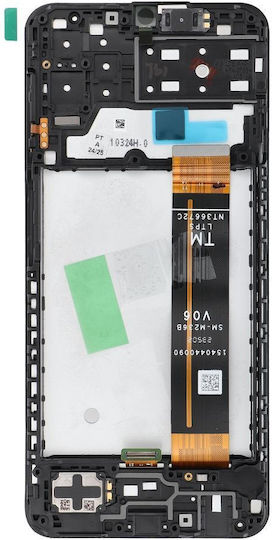 Samsung Screen with Touch Mechanism and Frame for Samsung Galaxy A13 4G SM-A135 (Screen Flex Cable Version SM-M236) (Black)