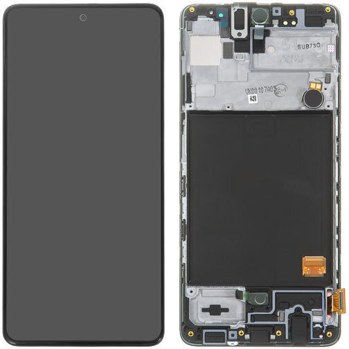 Οθόνη Lcd mit Touch-Mechanismus und Rahmen für Galaxy A51 (Schwarz)