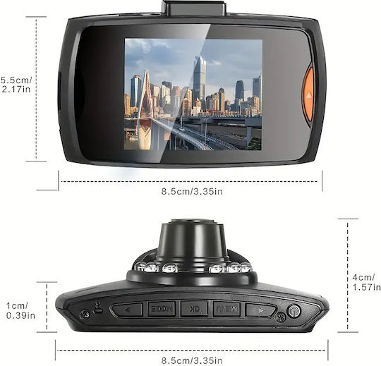 Panora Κάμερα DVR Αυτοκινήτου 1080P με Οθόνη 3.5"