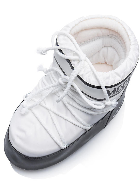 Snow Boots with Laces Icon Low White