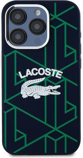 Lacoste Silicone Monogram Vintage Logo Magsafe Back Cover Plastic / Silicone Blue (iPhone 15 Pro Max)