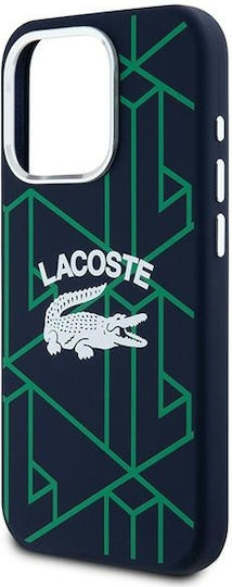 Lacoste Silicone Monogram Vintage Logo Magsafe Back Cover Plastic / Silicone Blue (iPhone 15 Pro Max)