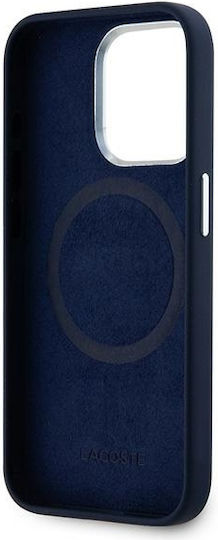 Lacoste Silicone Monogram Vintage Logo Magsafe Back Cover Plastic / Silicone Blue (iPhone 15 Pro Max)