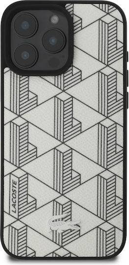 Lacoste Mono Farine Magsafe Back Cover Plastic Gray (iPhone 16 Pro Max)
