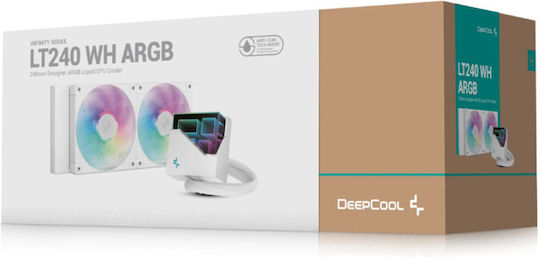 LT240 Υδρόψυξη AIO CPU με 2 Ανεμιστήρες 120mm και ARGB Φωτισμό Λευκή