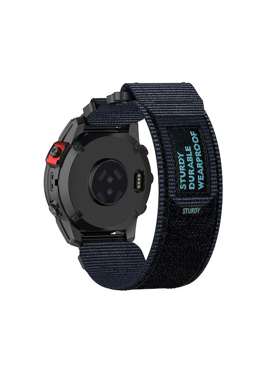 Techsuit Tragbare Bänder Quickfit 26mm W057 Garmin Fenix 3/3 HR/5X/5X Plus/6X/6X Pro/7X/7X Pro Solar Marineblau