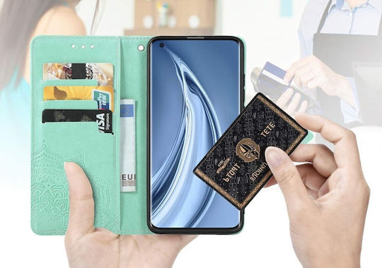 Umschlag Rückseite Synthetisches Leder / Kunststoff Magnetisch Grün (Motorola Edge 50 Fusion 5G)