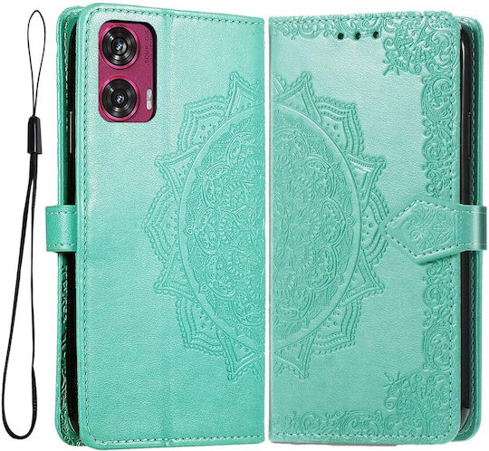 Umschlag Rückseite Synthetisches Leder / Kunststoff Magnetisch Grün (Motorola Edge 50 Fusion 5G)