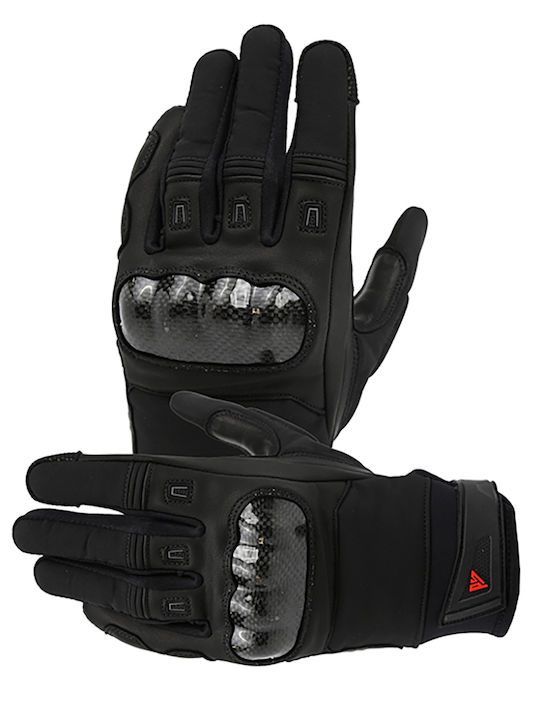 PS Winter Men's Motorcycle Gloves Waterproof Black