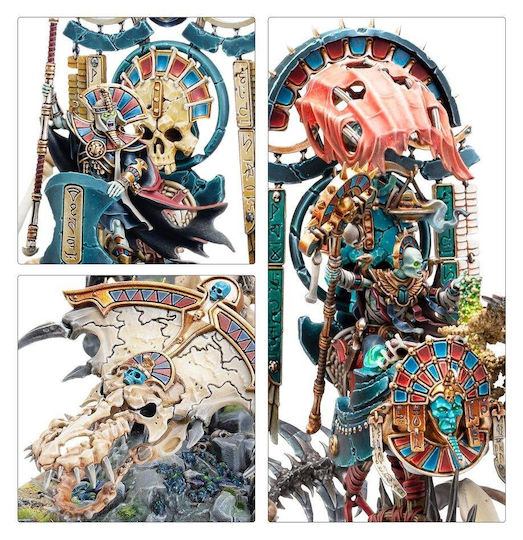 Games Workshop Warhammer: The Old World Warhammer - Tomb King Liche Priest On Necrolith Bone Dragon Figure