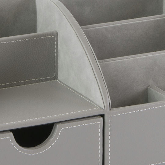 Leather Desk Organizer in Gray Color 1pcs 29x15x14cm