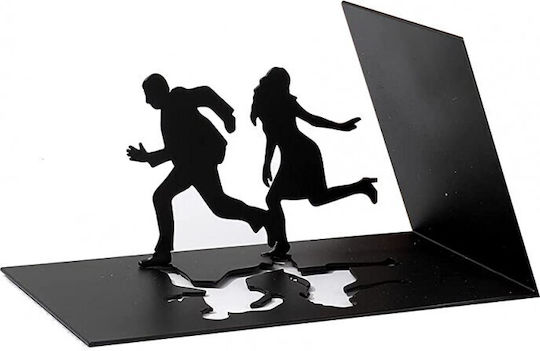 Metallic Bookend Scape in Black Color 1pcs 17x10x10cm