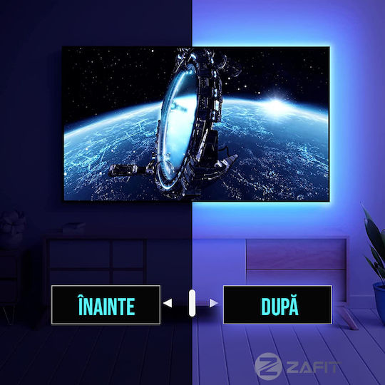 Zafit Inteligent Bandă LED RGB Lumină 10m Tip SMD5050 cu Telecomandă