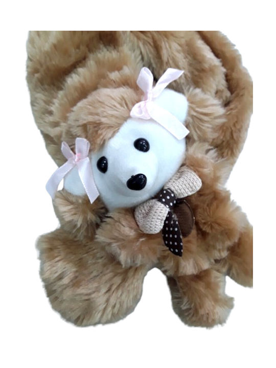 Domina Kids Furry Scarf Puppy Brown