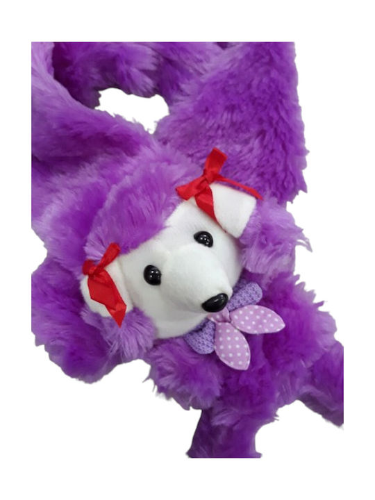 Domina Kids Furry Scarf Puppy Purple