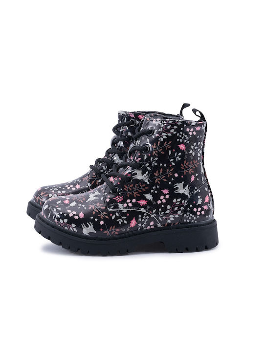 Love4shoes Kids Military Boots Black