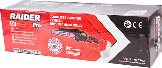 Raider Pruning Battery Chainsaw Solo Brushless 20V 1kg with Blade 20cm