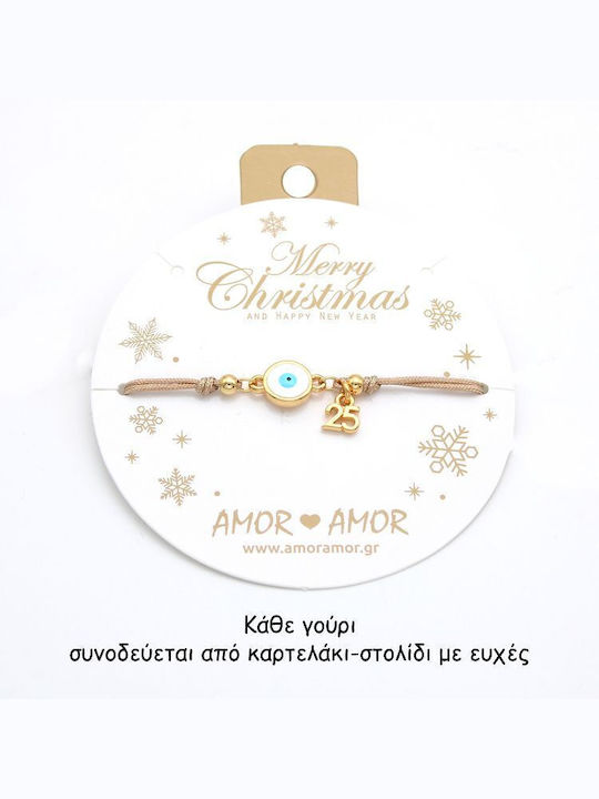 Amor Amor Lucky Charm Bracelet 2025 with Eye Aa Beige