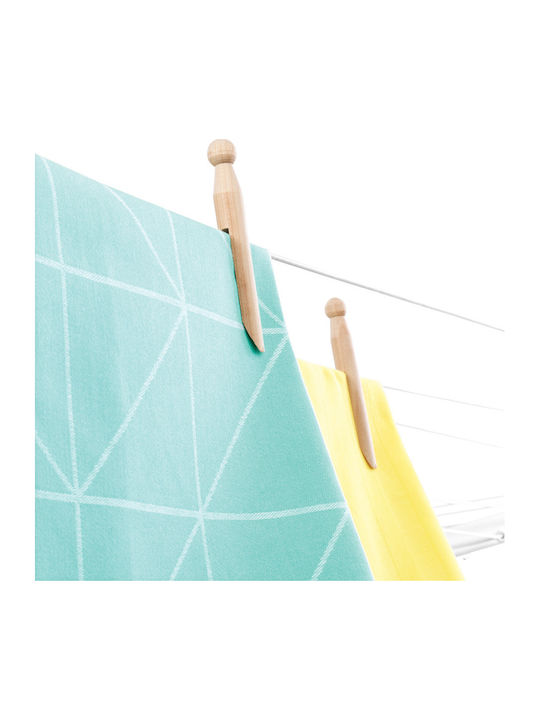 Brabantia Topspinner Folding Floor Clothes Drying Rack for Garden Stainless Steel with Hanging Length 50m