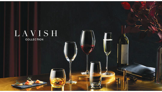 e-exoplismos Set of Glasses for White and Red Wine made of Crystal 6pcs