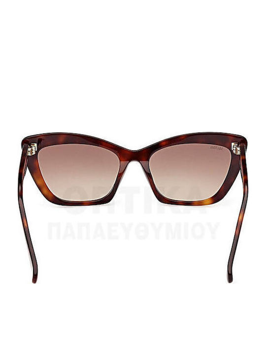 Max Mara Women's Sunglasses with Brown Tartaruga Plastic Frame and Brown Gradient Lens MM 0063 52F