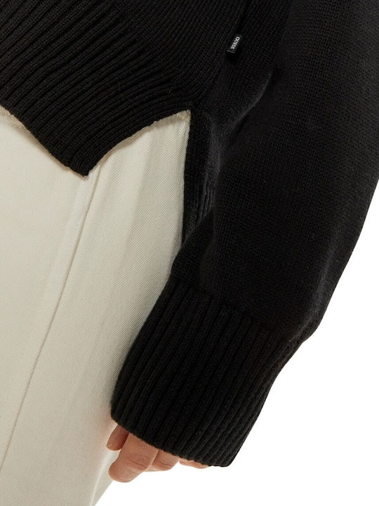 Women's Long Sleeve Sweater Cotton Black