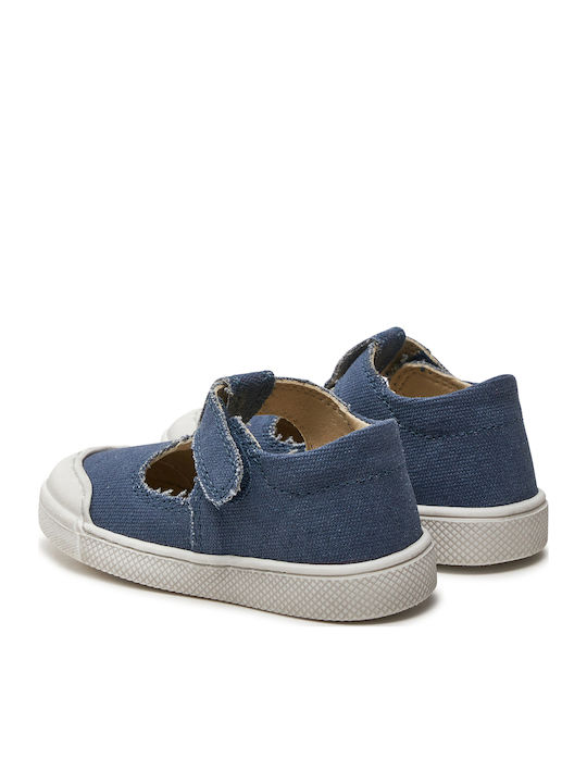 Kids Ballerinas with Hoop & Loop Closure Blue