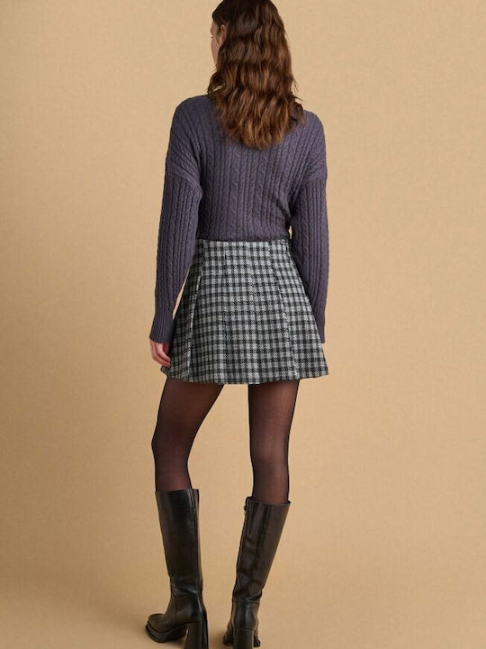 Attrattivo Mini Skirt Checked Grey