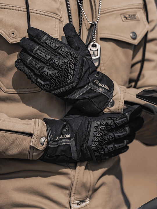 Motowolf MDL0338 Winter Men's Motorcycle Gloves Black
