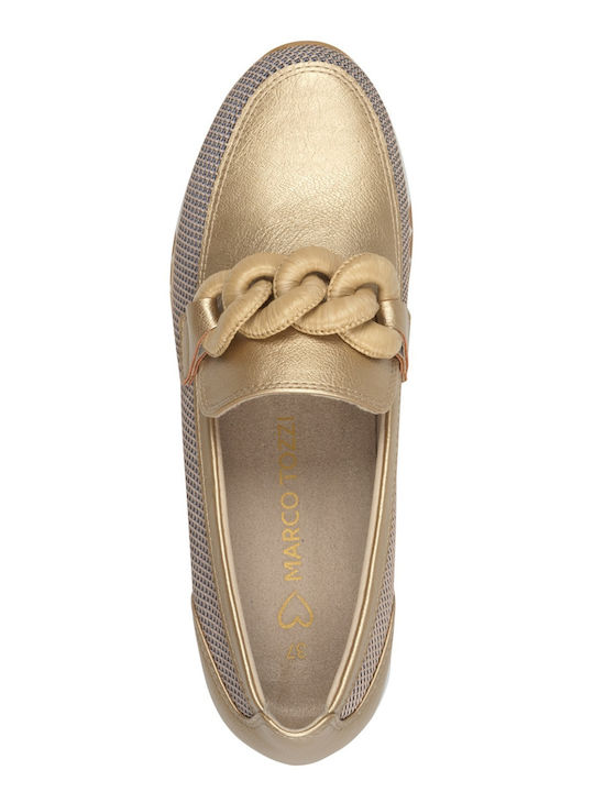 Γυναικεία Loafers σε Χρυσό Χρώμα
