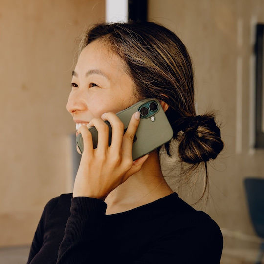 Peak Design Everyday Back Cover Silicon Tesătură Cu Curea Pentru Gât Rezistentă La Apă Verde iPhone 16 Plus