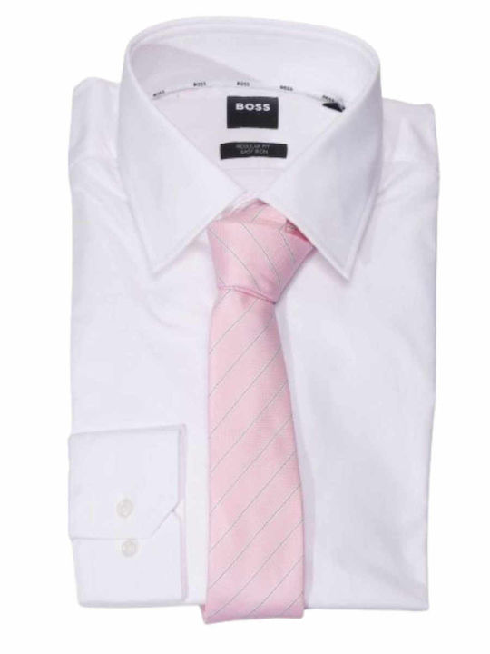 Boss Men's Tie Printed in Pink Color