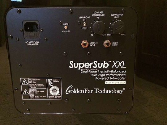GoldenEar Supersub Xxl Αυτοενισχυόμενο Subwoofer 1600W Μαύρο