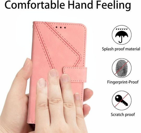 Stitching Embossed Wallet Ροζ (TCL 505)