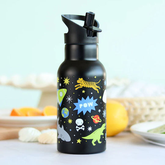 A Little Lovely Company Double Wall Stainless Steel Bottle 350ml Galaxy Dbssga78 #dbssga78