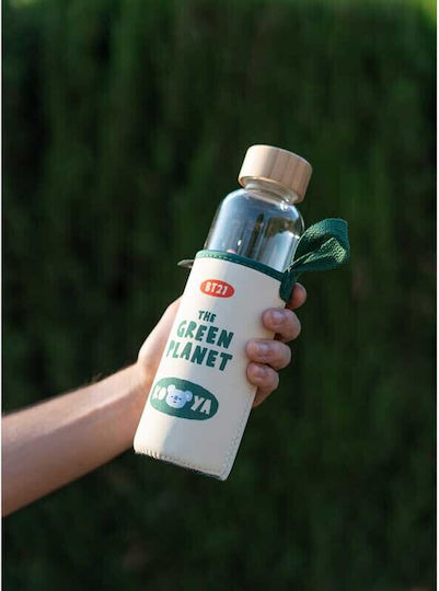 Line Friends Kids Water Bottle Glass Beige 500ml