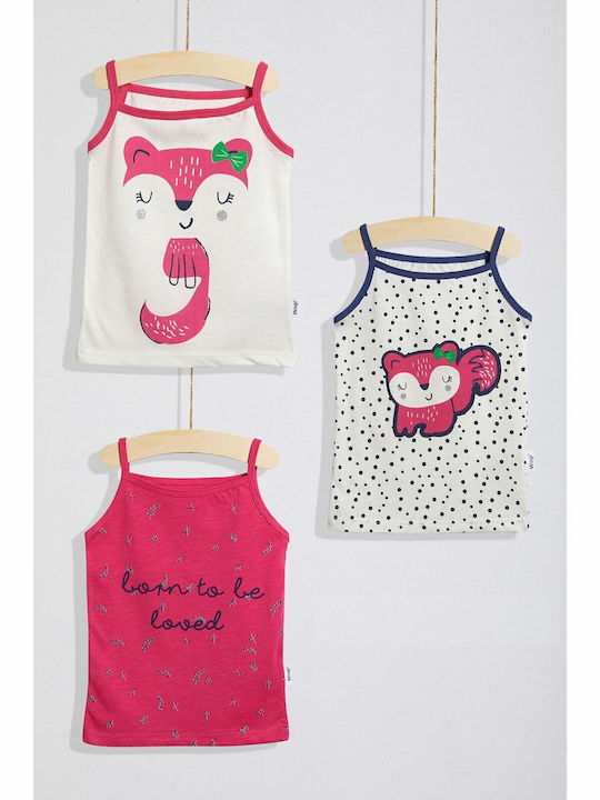 Set of Kids' Undershirts Multicolored 3pcs