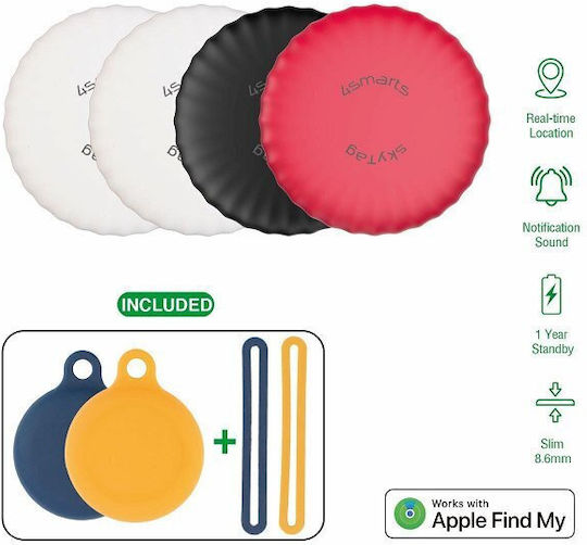 4Smarts SkyTag Slim Apple Find My Black / Red / White 4τμχ
