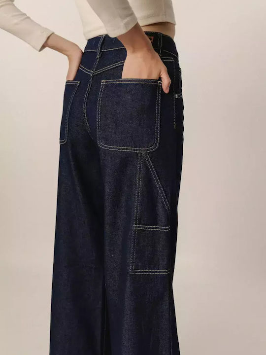 Hoch tailliert Damenjeans Dk Blue Denim