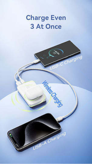 Vention FHTW0 MagSafe Power Bank 10000mAh 22.5W με Θύρα USB-A και Θύρα USB-C Power Delivery Λευκό